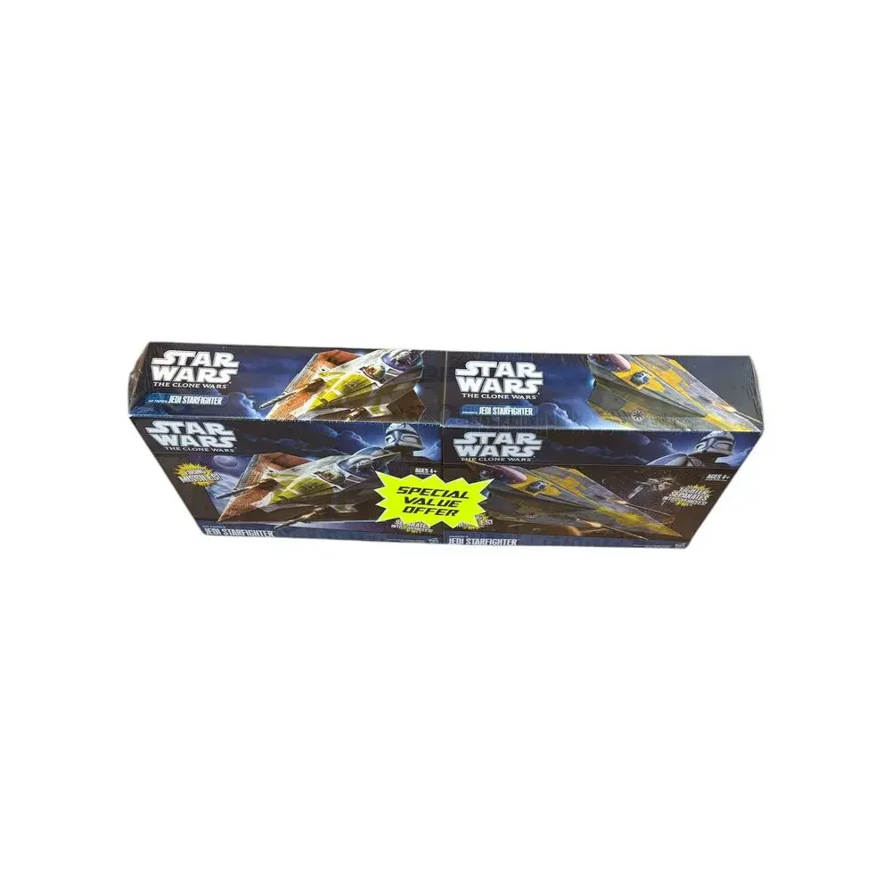 Star Wars Clone Wars Kit Fisto And Anakin Skywalkers Jedi Starfighters 2Pack MIB